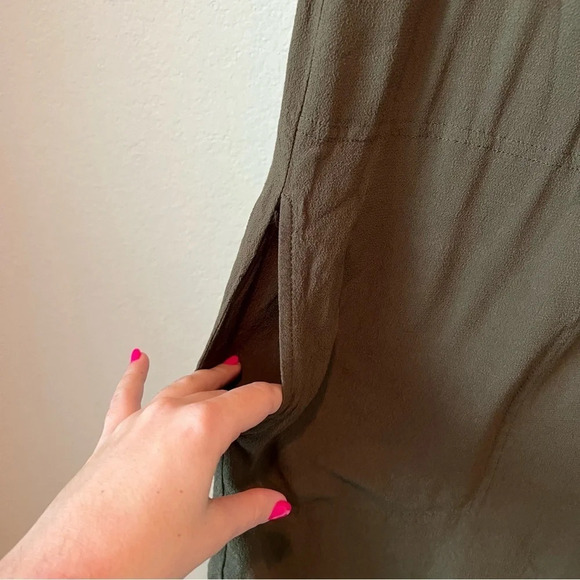 Madewell V neck Shift Dress buttons down the back - Picture 3 of 6